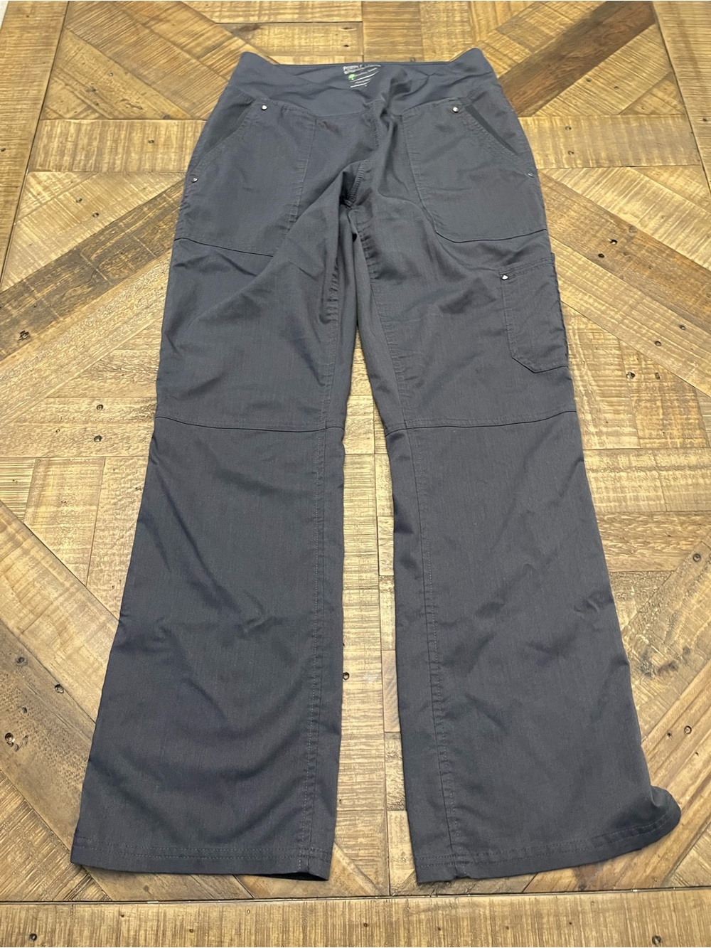 Healing Hands Purple Label Yoga Tori Cargo Scrub Pants Gray Women's Size S